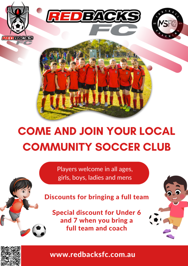 Come and Play Football at Redbacks FC NORTH WEST SYDNEY FOOTBALL